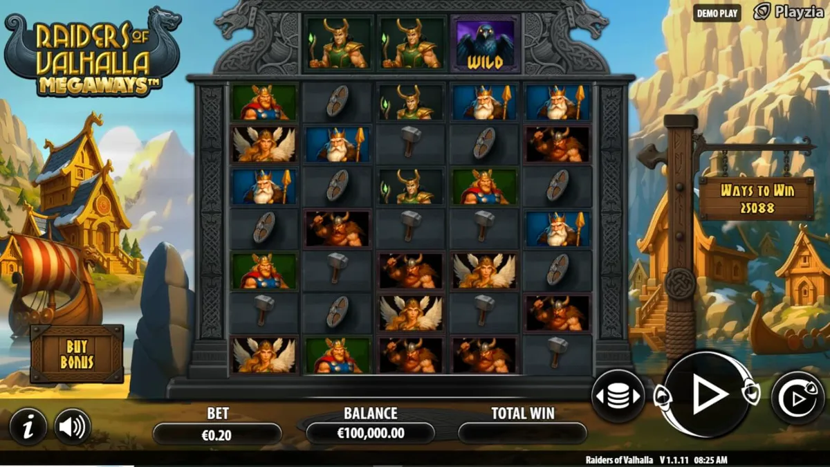 Prajurit Viking dan simbol Norse dalam Raiders of Valhalla Megaways™